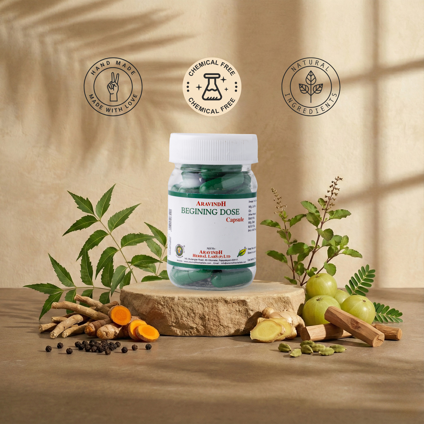 Beginning Dose Capsule - Natural Herbal Capsule for Detoxification and Vitality Boost
