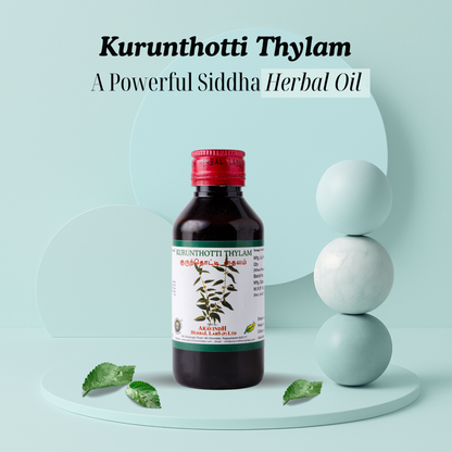 Support Joint Comfort & Ease Inflammation with Kurunthotti Thylam: A Powerful Siddha Herbal Oil