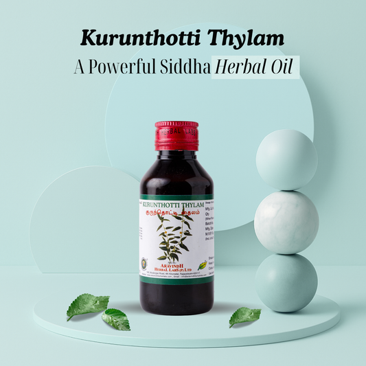 Support Joint Comfort & Ease Inflammation with Kurunthotti Thylam: A Powerful Siddha Herbal Oil