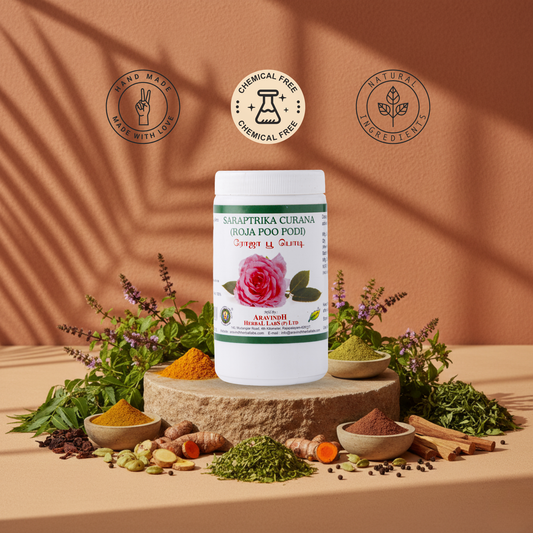 RojaPoo Podi: Natural Cooling Herbal Powder for Body Heat