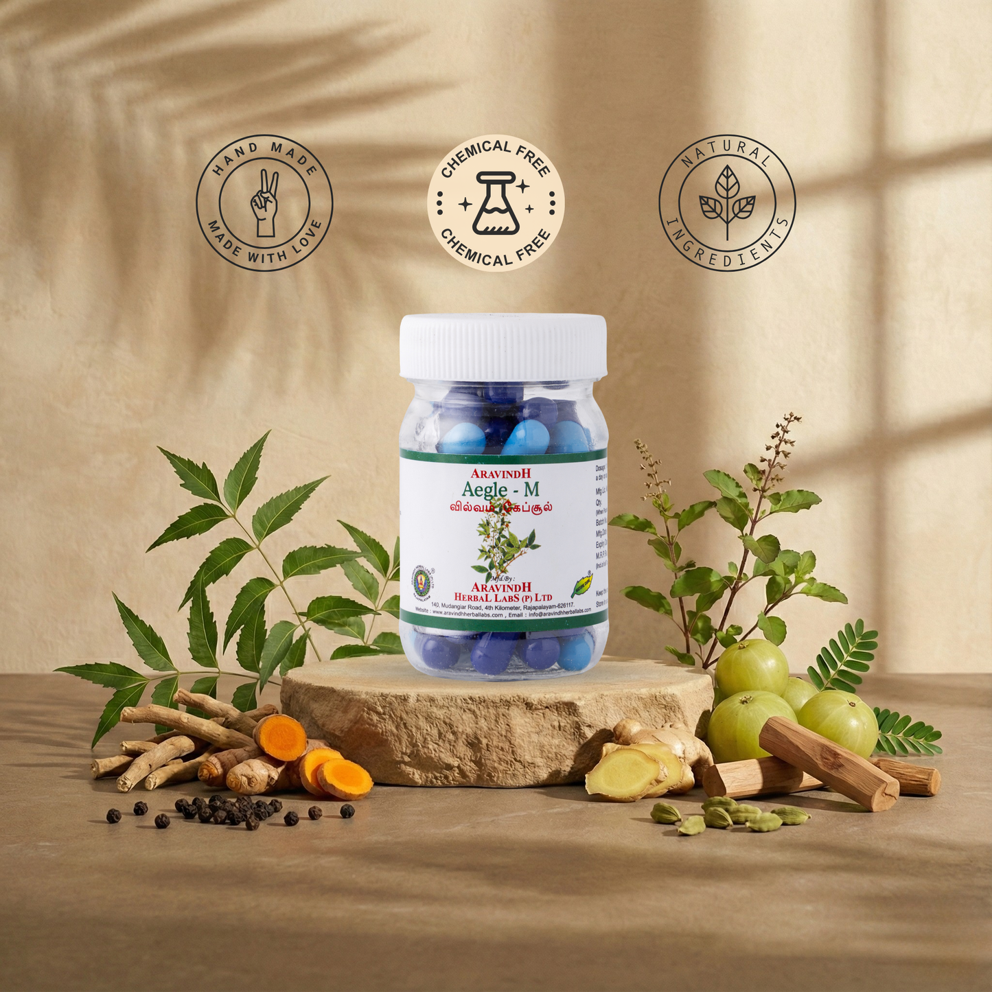 Aegle-M Capsules: Natural Siddha Support for Digestive Wellness and Urinary Comfort
