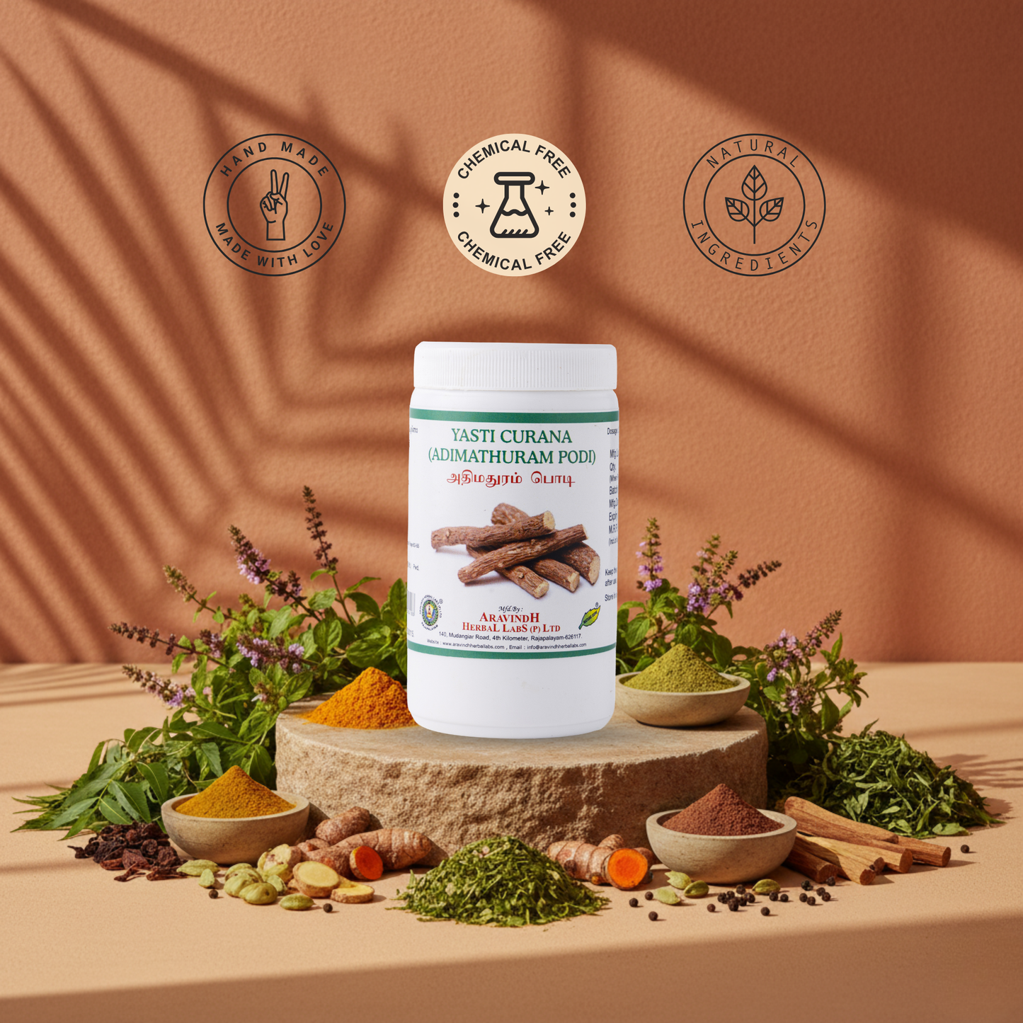 Adimathuram Podi: Natural Herbal Support for Pharynx & Throat Wellness