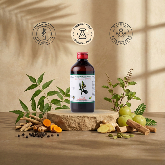 Adathodai Manappagu – Traditional Siddha Herbal Syrup for Respiratory Wellness