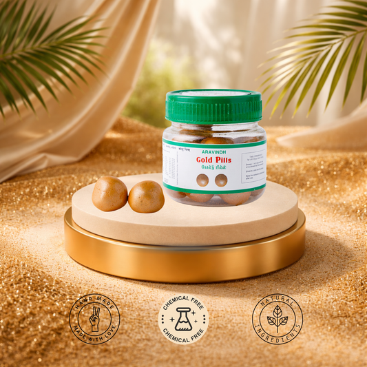 Aravindh Gold Pills – Traditional Siddha Herbal Formulation with Swarna Bhasma