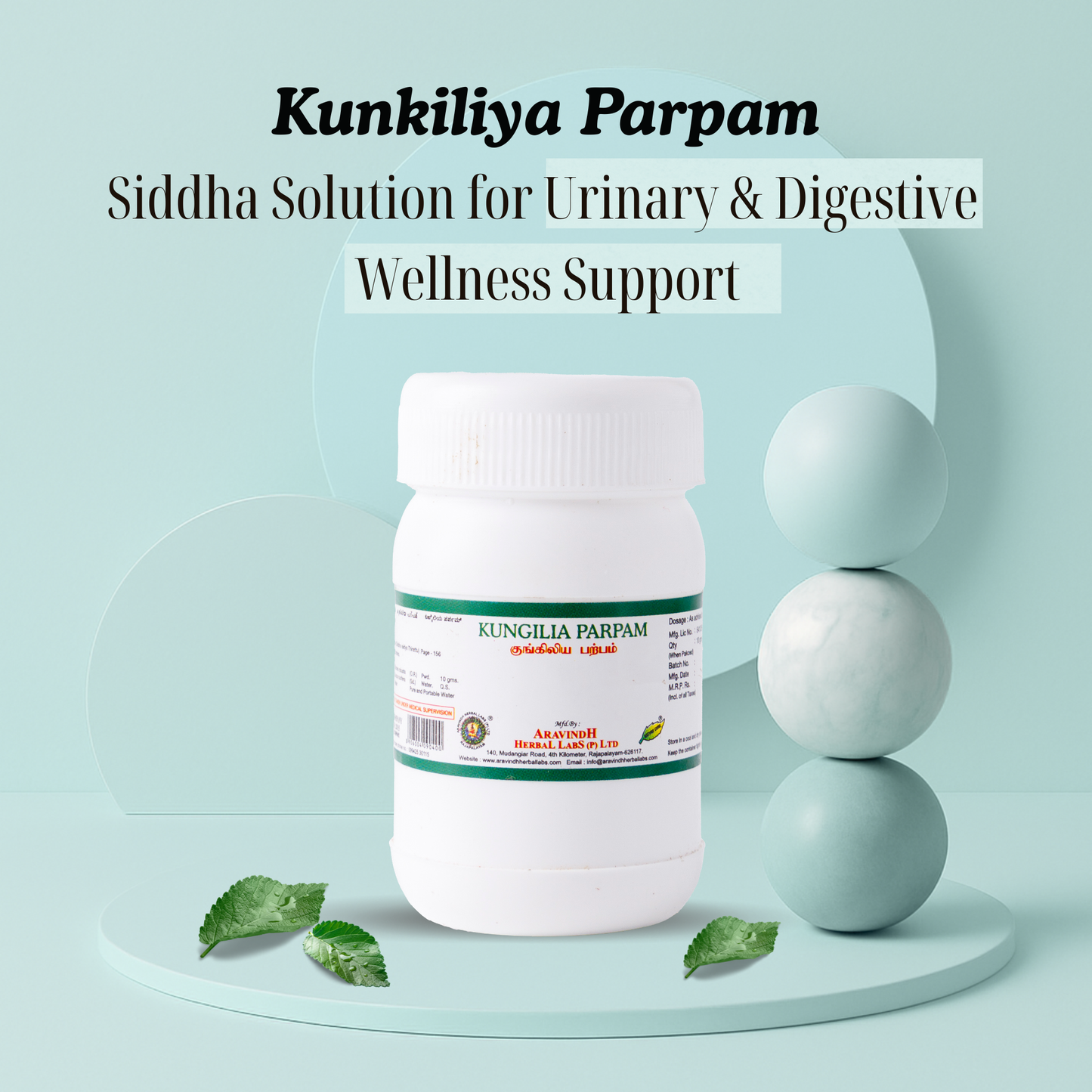 Kunkiliya Parpam – Classical Siddha Formulation for Urinary & Digestive Wellness Support
