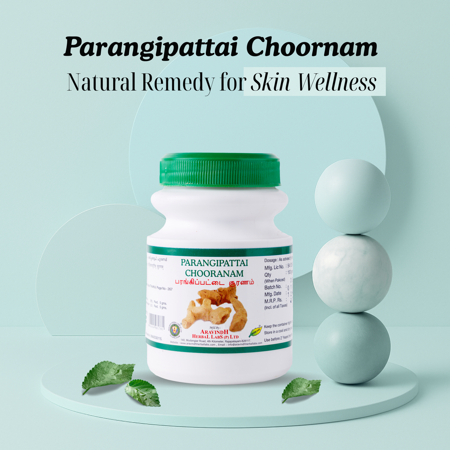 Parangipattai Choornam: Traditional Siddha Herbal Blend for Skin Wellness