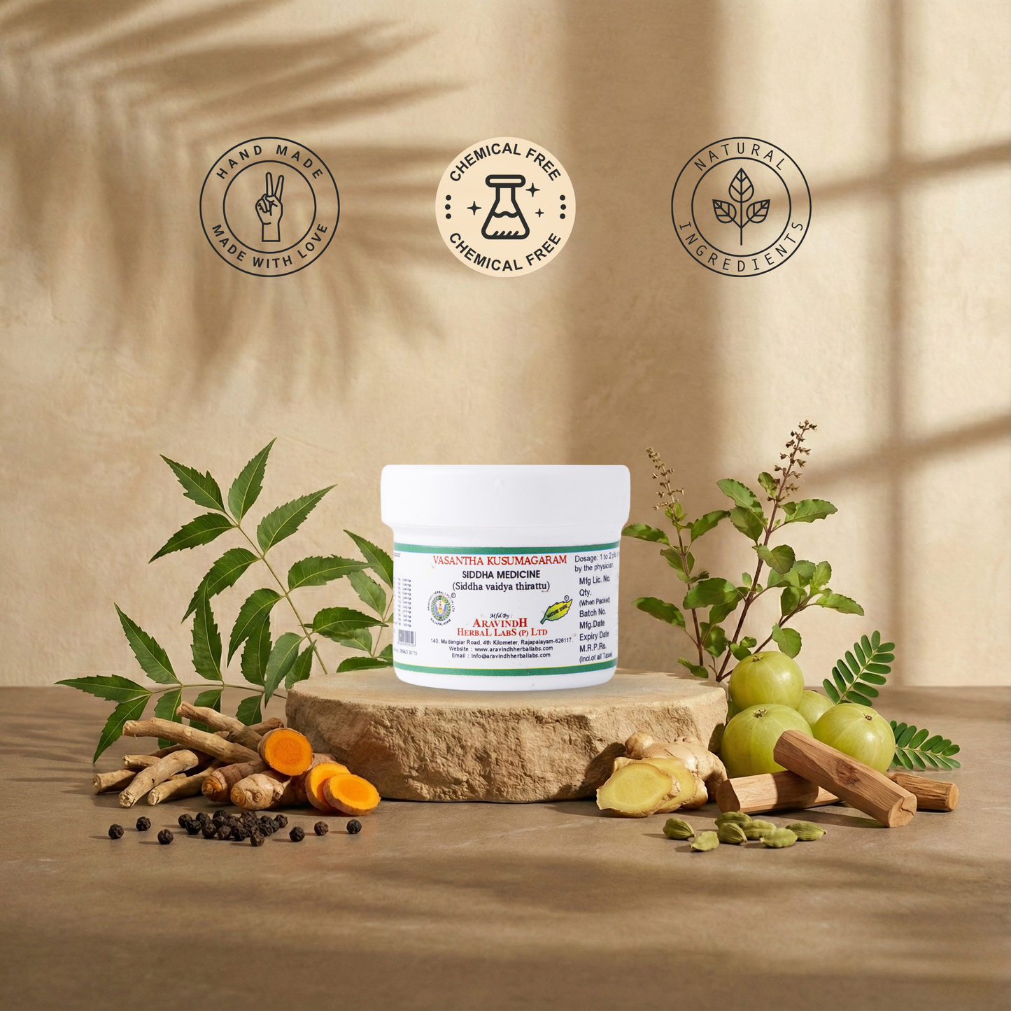 Vasantha Kusumakaram Tablet: Traditional Siddha Support for Seasonal Wellness & Respiratory Comfort