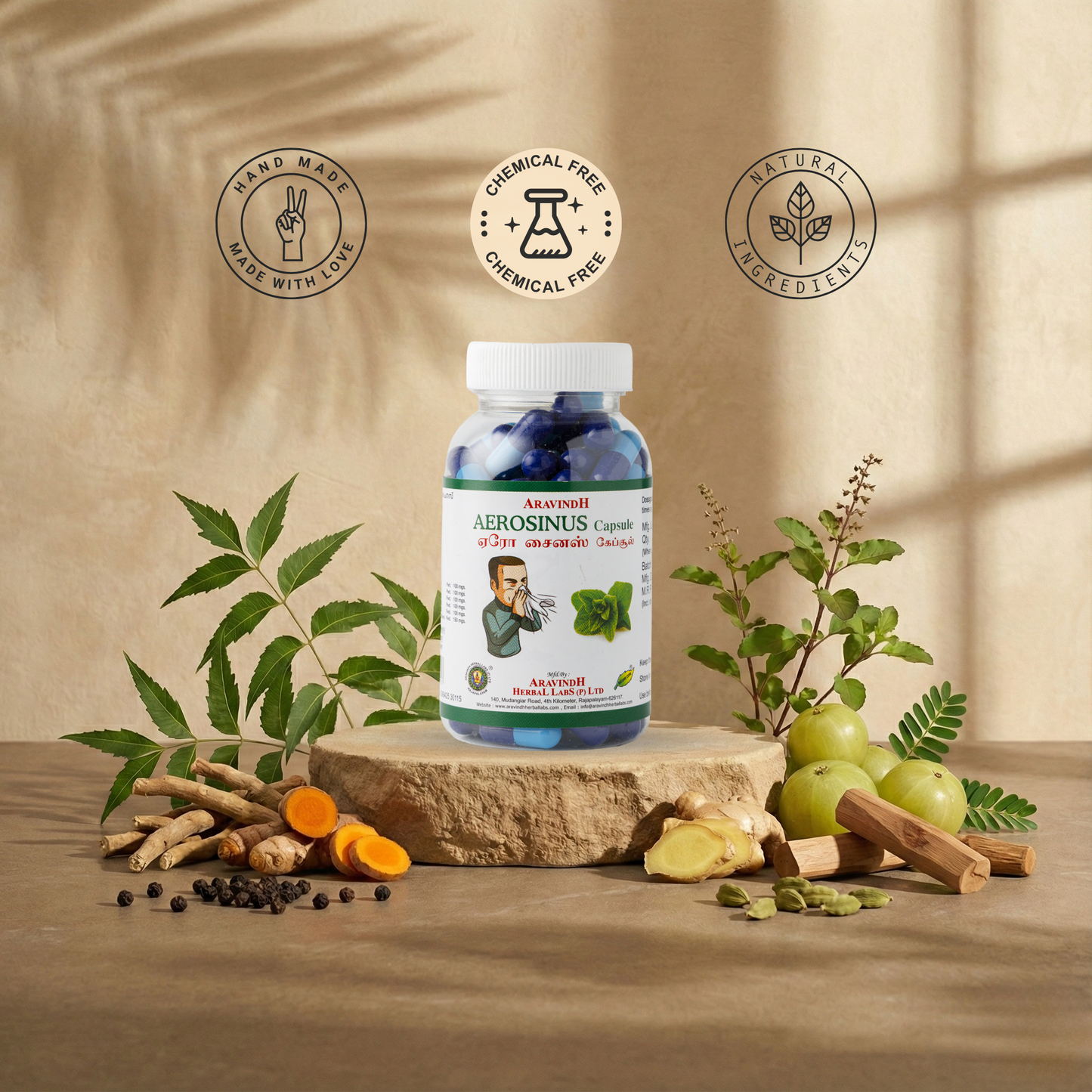 Aerosinus Capsules: Siddha Support for Sinus Comfort and Respiratory Wellness