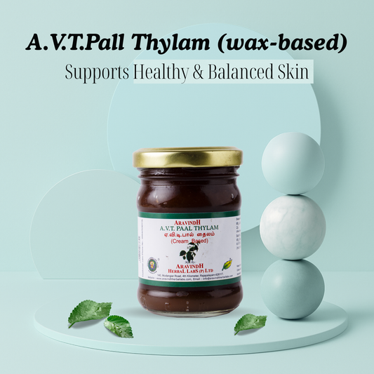 A.V.T.Pall Thylam (wax-based): Natural Siddha Support for Skin Wellness