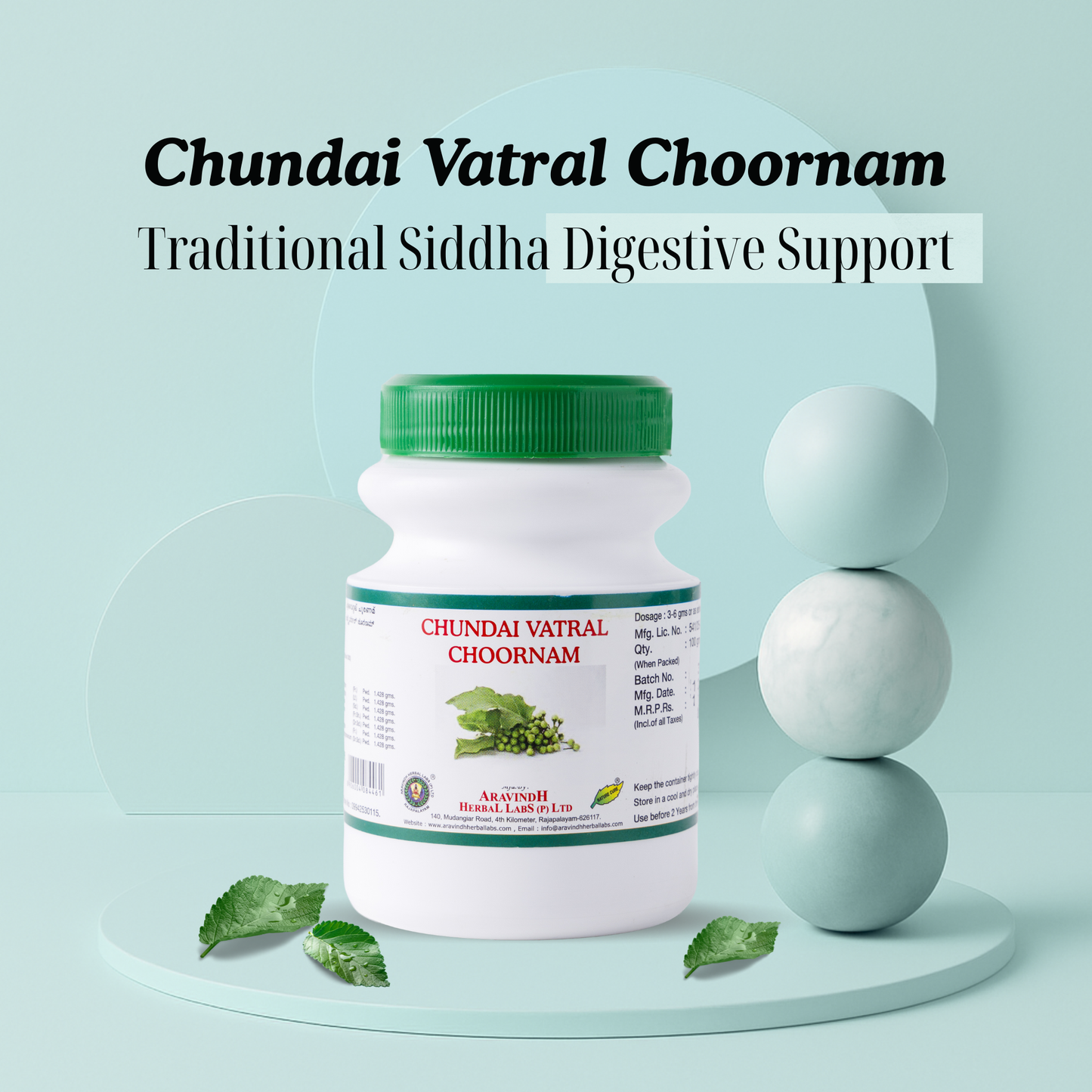 Chundai Vatral Choornam: Traditional Siddha Herbal Blend for Digestive Wellness