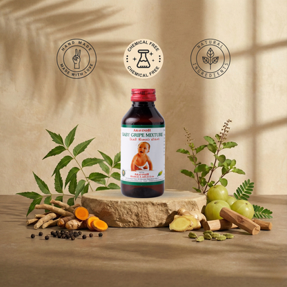 Soothe Baby's Tummy Naturally with Baby Gripe Water: A Gentle Siddha Solution for Digestive Comfort