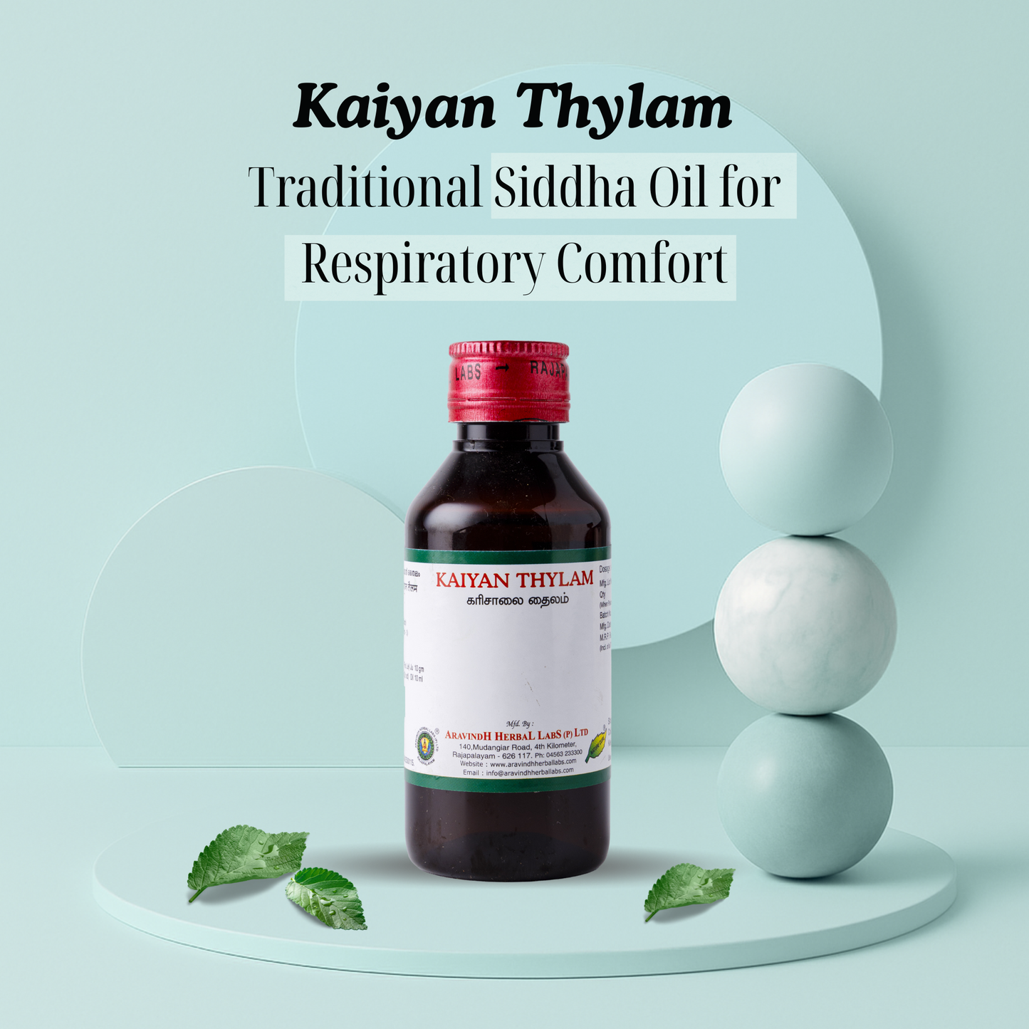 Kaiyan Thylam – Natural Siddha Support for Respiratory Comfort During Cold and Cough