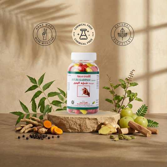 Avuri Karpam Capsule: Natural Siddha Support for Detoxification and Respiratory Wellness