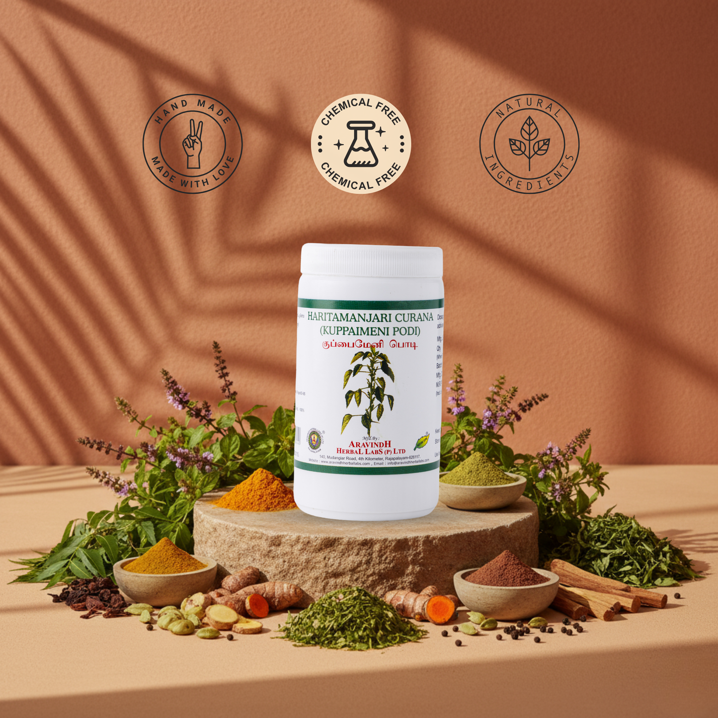Kuppaimeni Podi: Antibacterial, Antifungal & Anthelmintic Powder