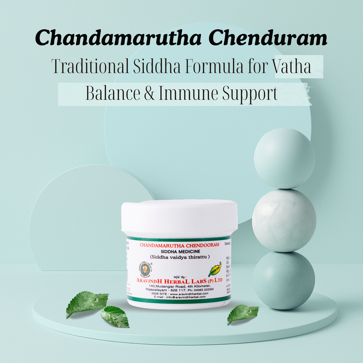 Chandamarutha Chenduram: Traditional Siddha Mineral Formulation for Dosha Balance and Overall Wellness