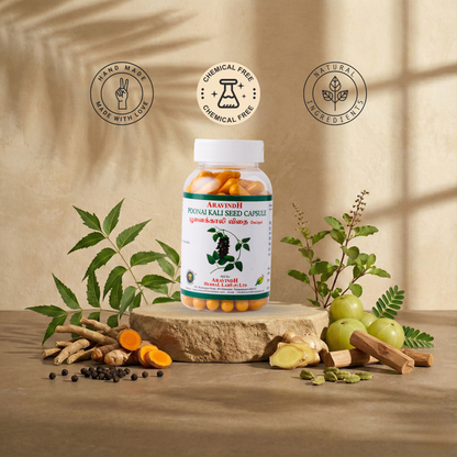 Reignite Vitality & Confidence with Poonaikali Seed Capsules: A Natural Siddha Solution for Men's Wellness
