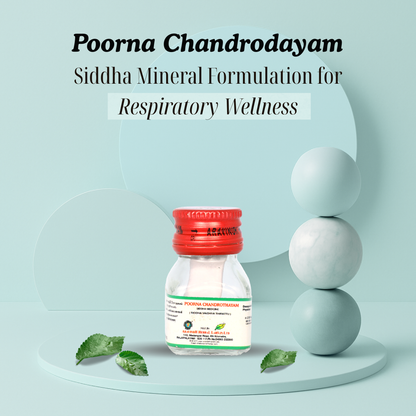 Poorna Chandrodayam: Traditional Siddha Mineral Formulation for Respiratory Wellness and Vitality