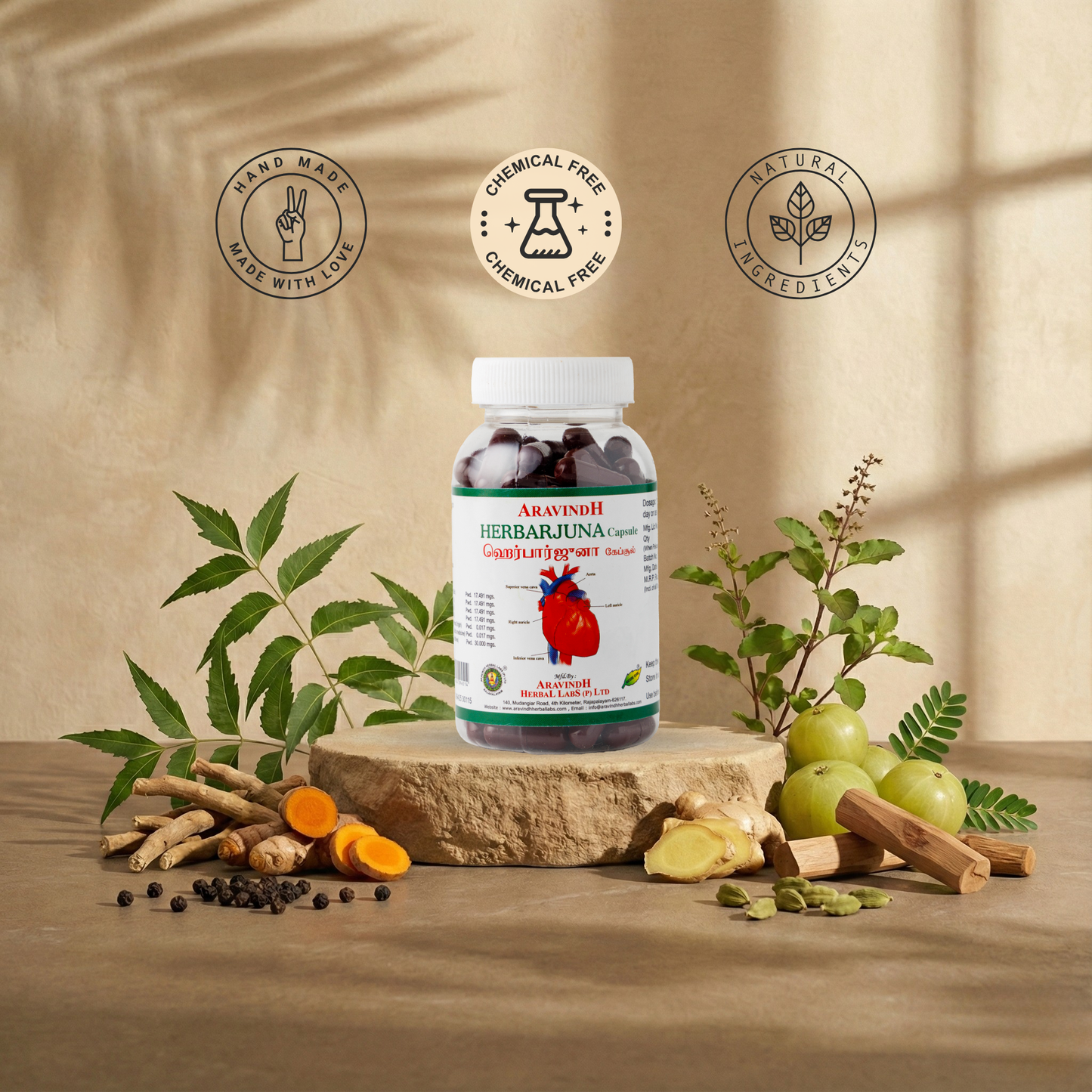 Herbarjuna Capsule: Natural Support for Cardiovascular Wellness and Vitality