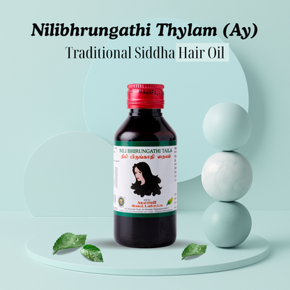 Nilibhrungathi Thylam (Ay): Natural Siddha Support for Hair Health and Scalp Wellness