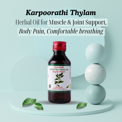 Karpoorathi Thylam: Natural Siddha Support for Muscle Comfort, Body Ease, and Breathing Comfort