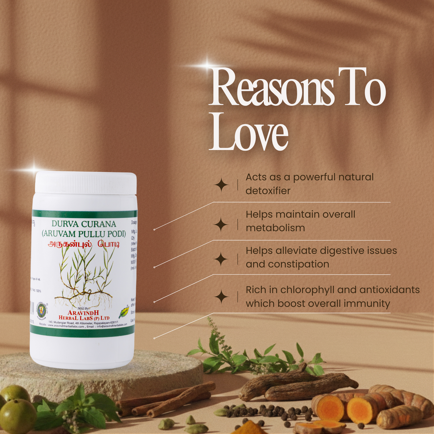 Aruganpul Podi: Ayurvedic Herbal Support for Skin Wellness