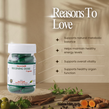 Beginning Dose Capsule - Natural Herbal Capsule for Detoxification and Vitality Boost