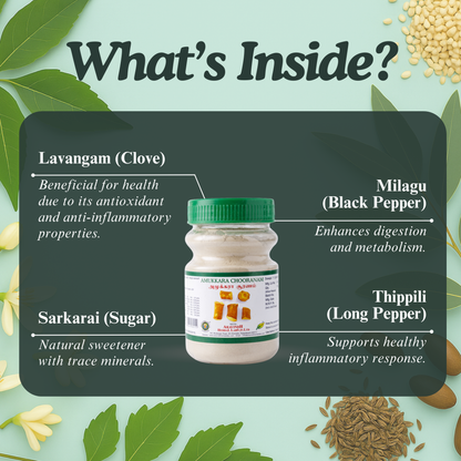 Amukkara Chooranam: Traditional Siddha Herbal Blend for Vitality and Wellness