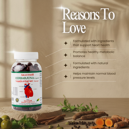 Herbarjuna Capsule: Natural Support for Cardiovascular Wellness and Vitality