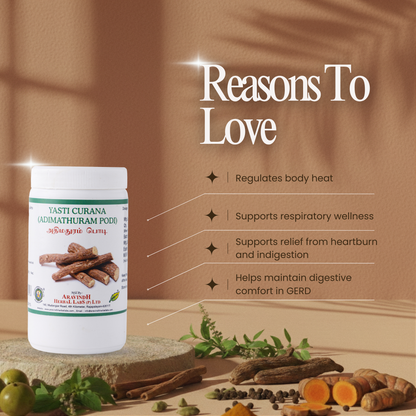Adimathuram Podi: Natural Herbal Support for Pharynx & Throat Wellness