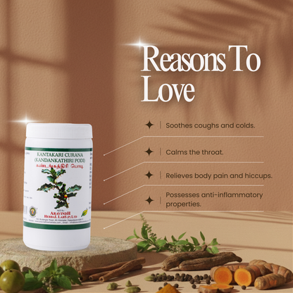 Discover Natural Wellness with Kandankathiri Podi: Your Herbal Support for Respiratory Comfort
