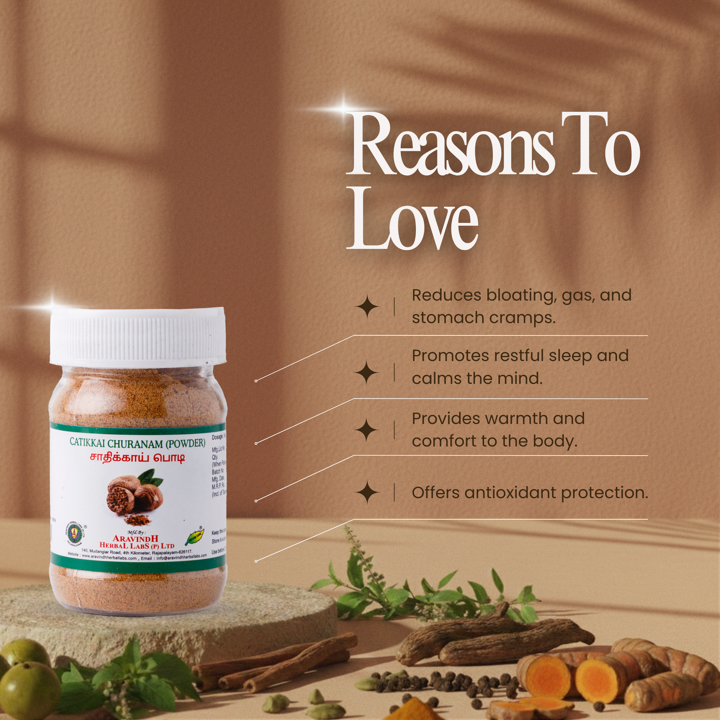 Find Digestive & Sleep Support: Catikkai Churanam (Jathikkai Podi)