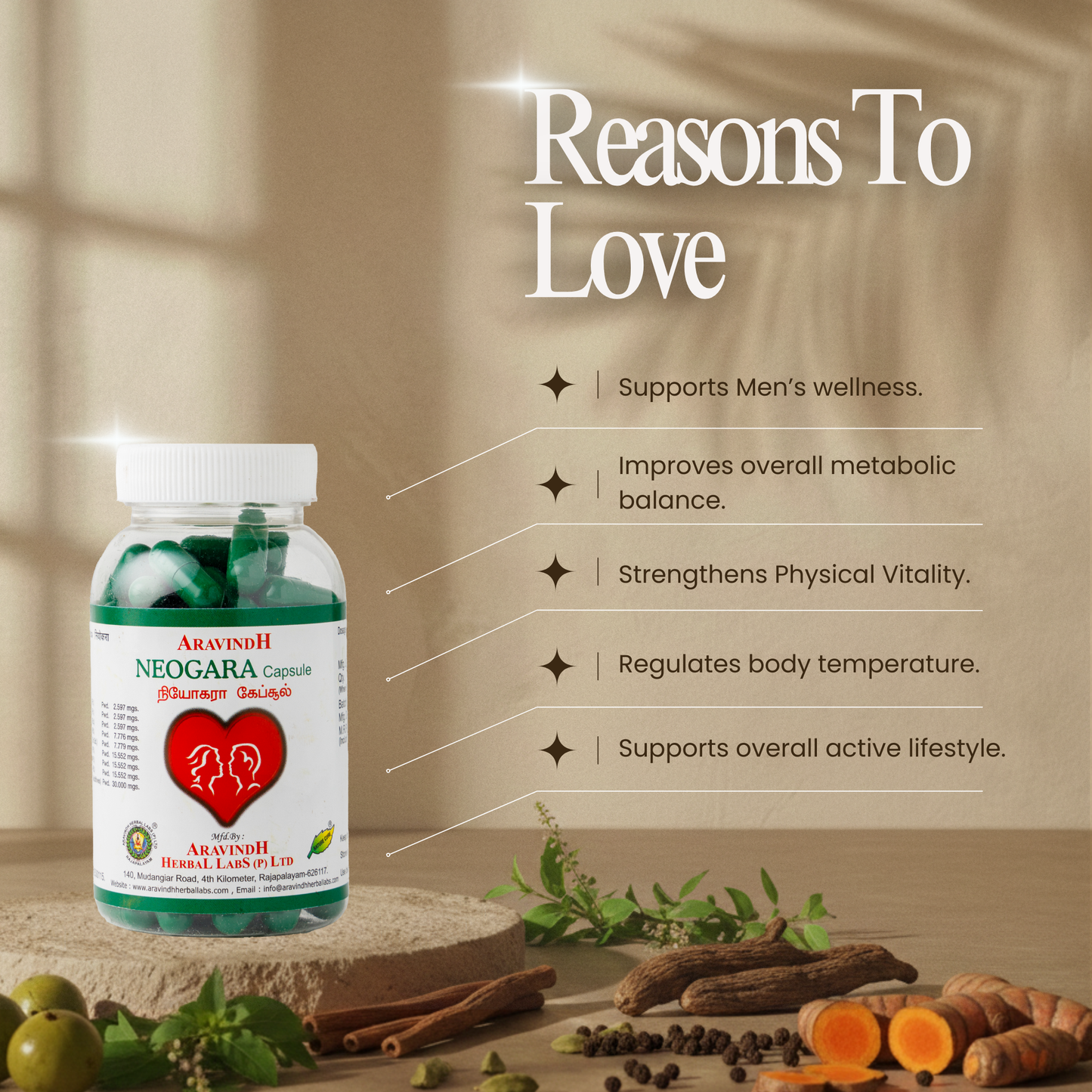 Neogara Capsule: Natural Siddha Support for Men's Vitality and Overall Wellness