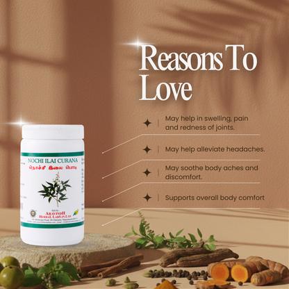 Support Natural Comfort with Nochi Ilai Podi (Five-Leaved Chaste Tree Powder)
