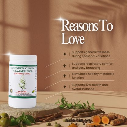 Nilavembu Podi: Traditional Herbal Support for Seasonal Wellness and Vitality