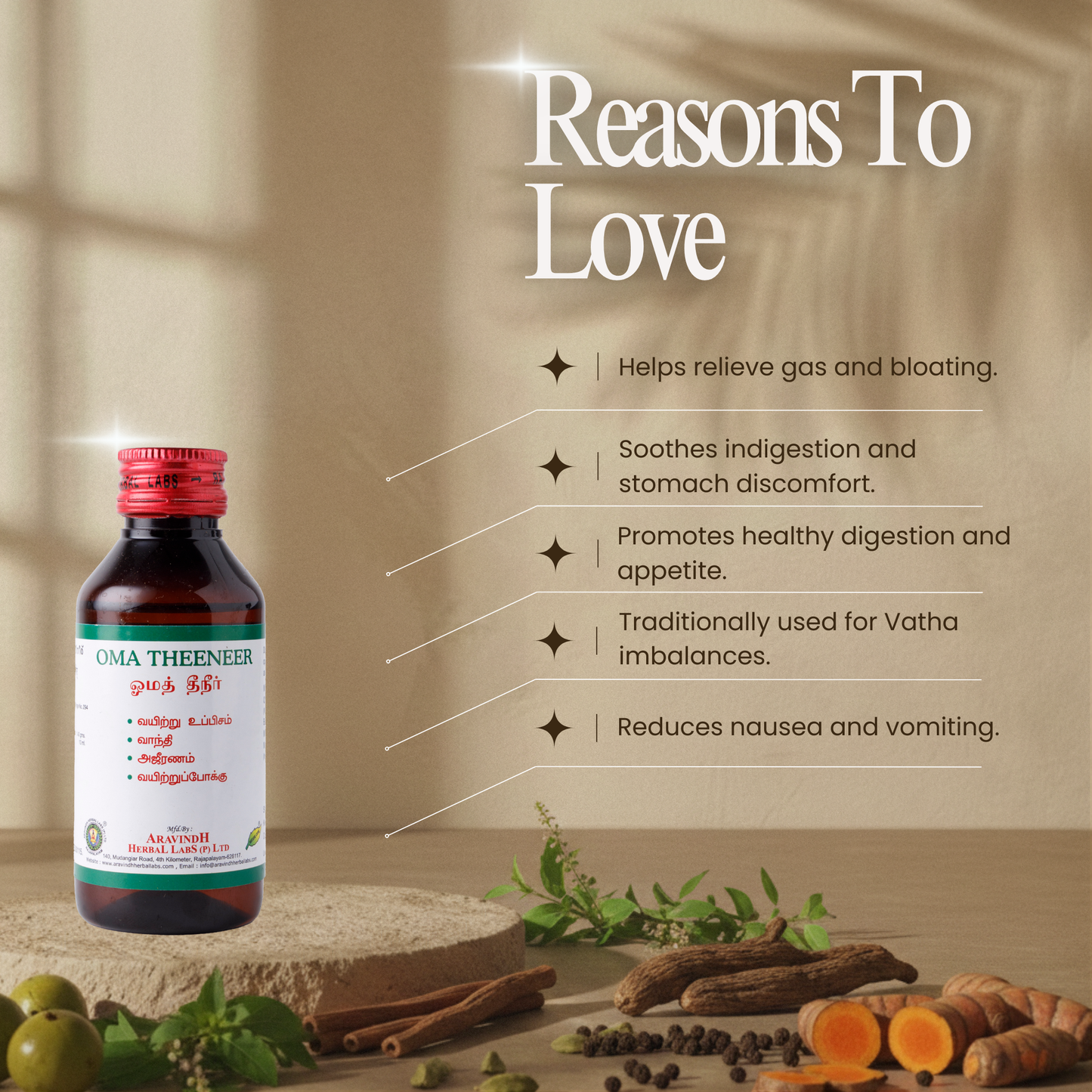 Relieve Gas & Bloating Naturally with Oma Theeneer: A Traditional Siddha Remedy