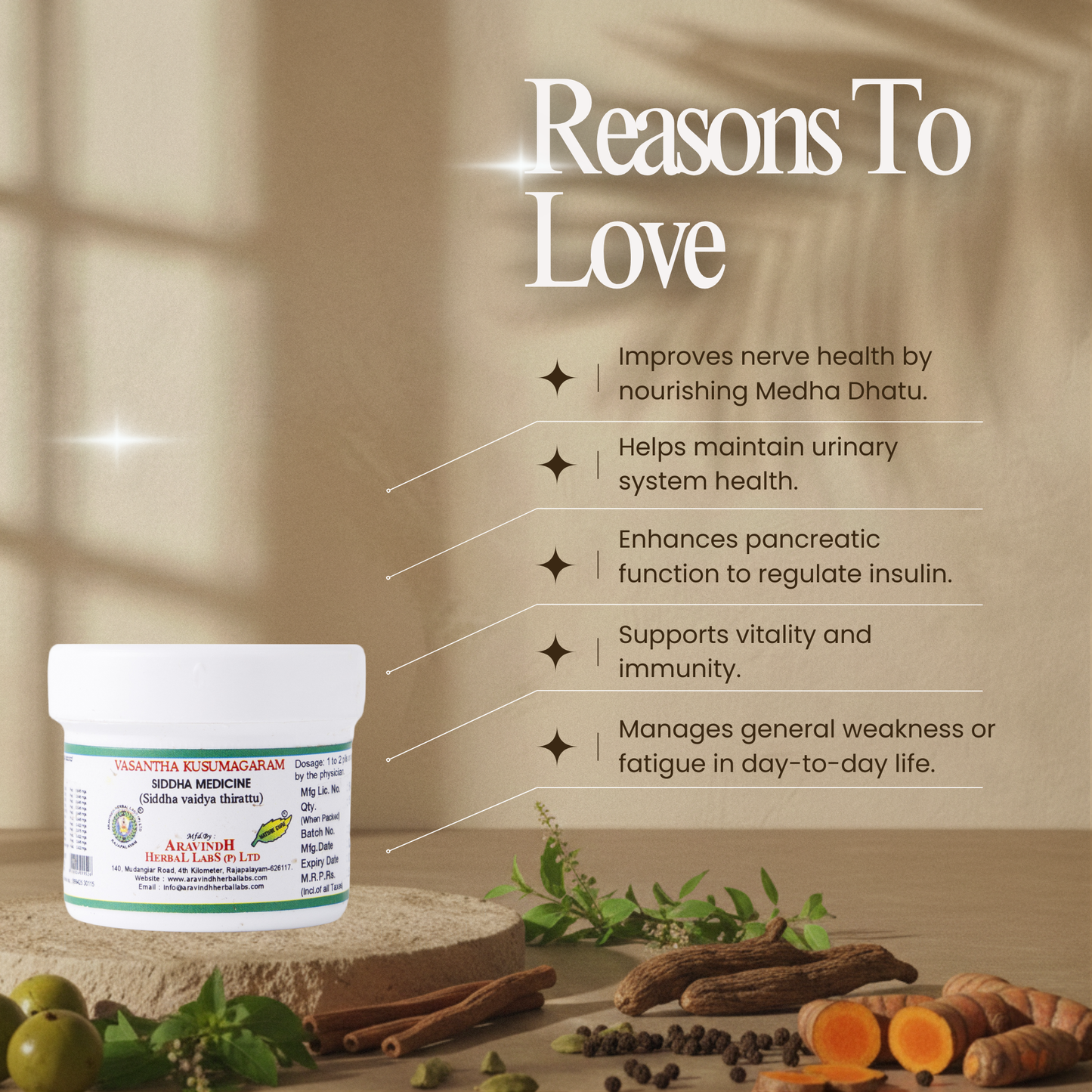 Vasantha Kusumakaram Tablet: Traditional Siddha Support for Seasonal Wellness & Respiratory Comfort
