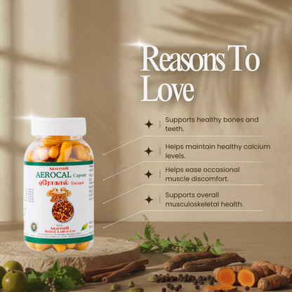 Aerocal Capsules: Siddha Support for Overall Musculoskeletal Wellness