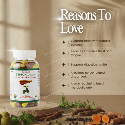 Bepsonil Capsule – Siddha Herbal Support for Metabolic and Glycemic Balance