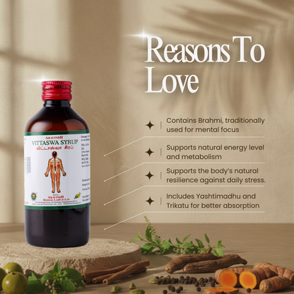Ease Brain Fog and Boost Vitality with Vittaswa Syrup: A Revitalizing Siddha Elixir