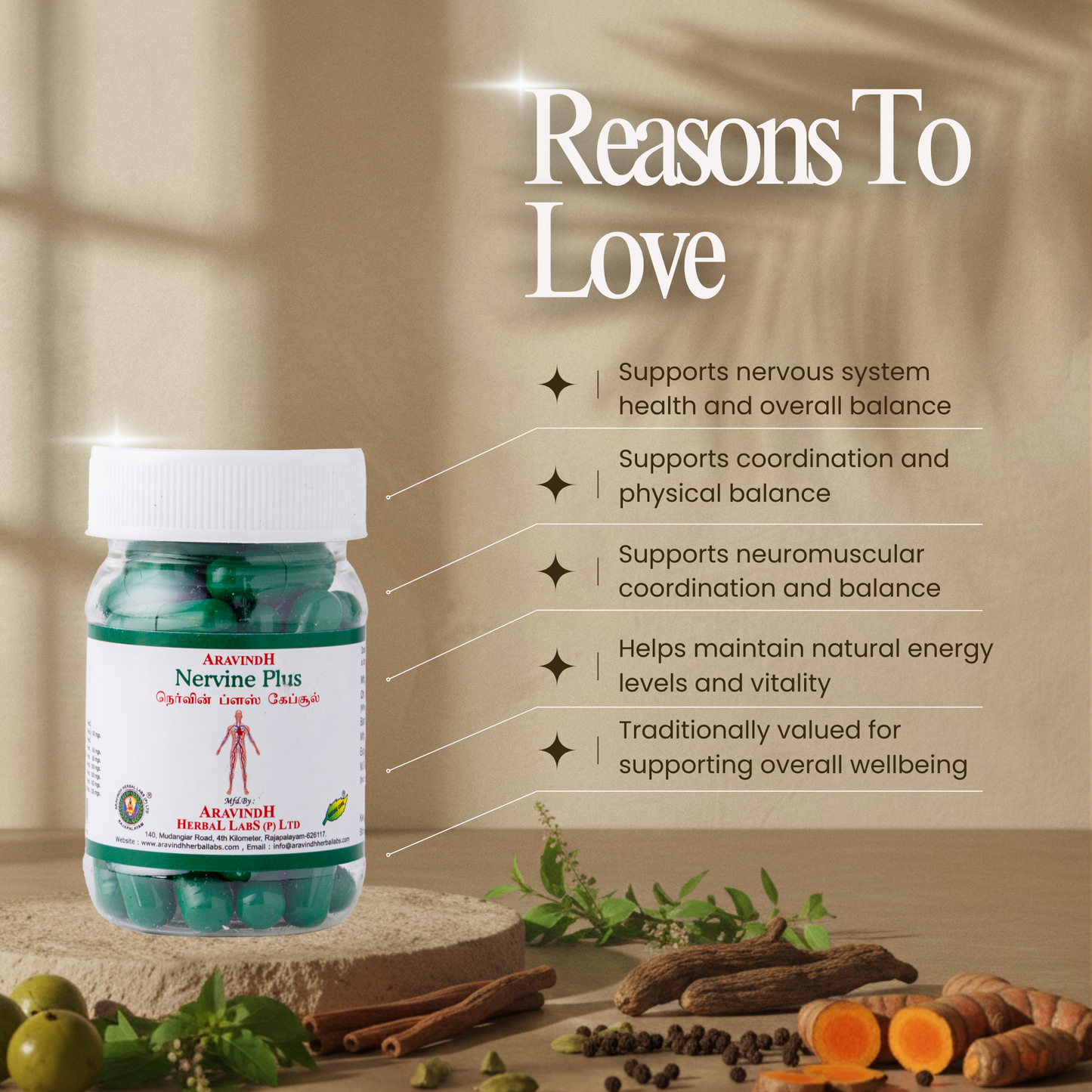 Nervine Plus Capsule: Natural Siddha Support for Nerve Wellness and Vitality