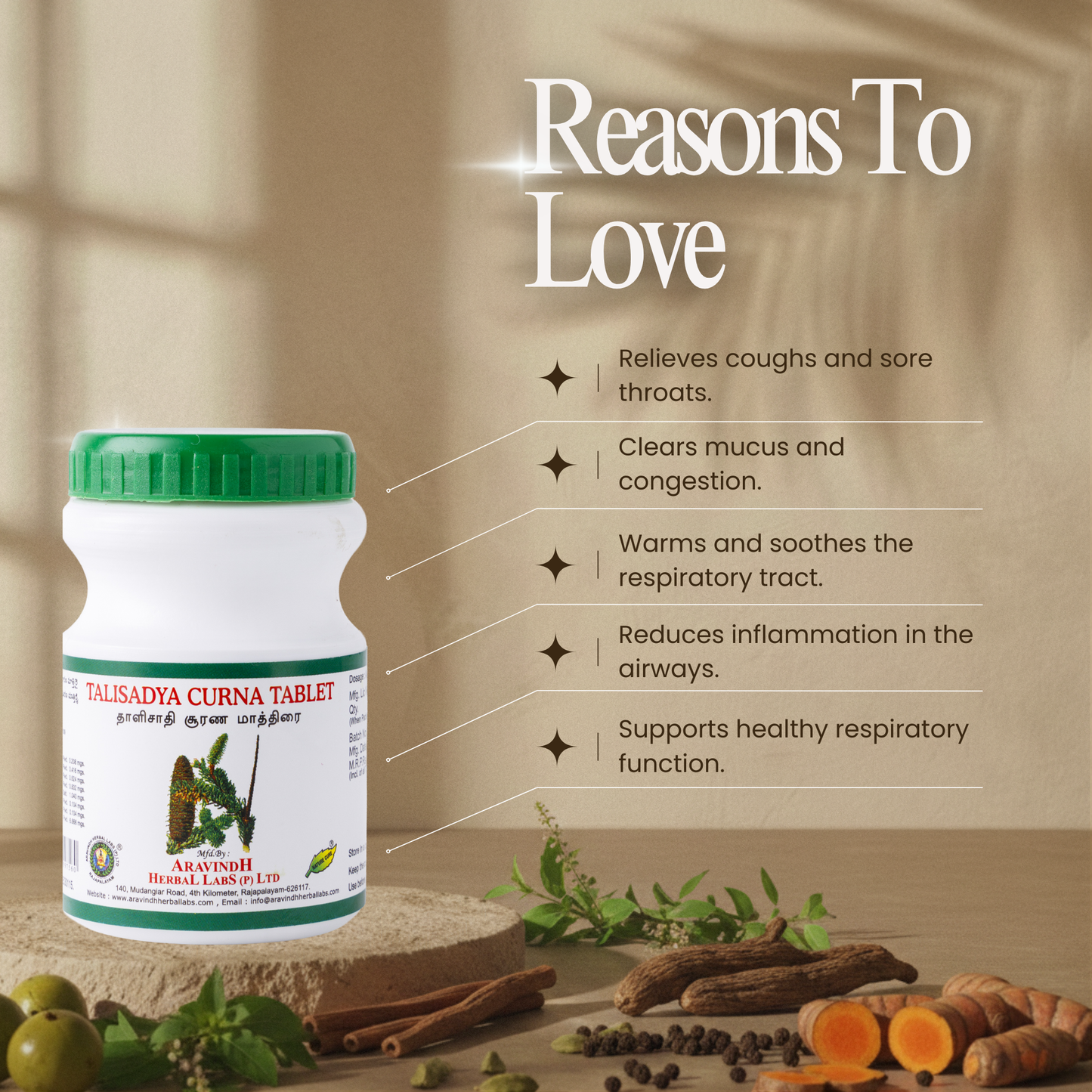 Talisathi Tablet: Ayurvedic Support for Coughs, Colds & Respiratory Wellness