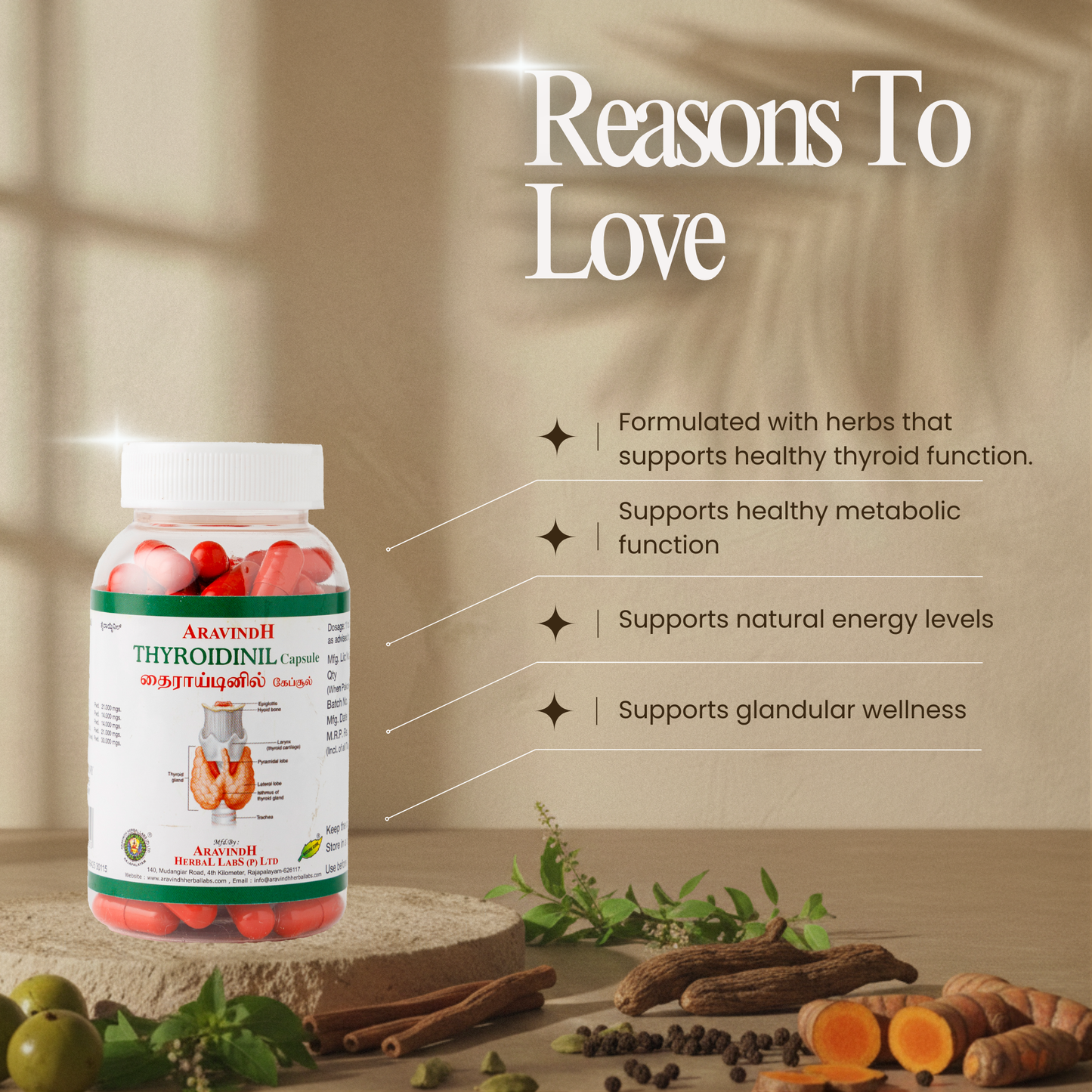 Thyroidinil Capsules: Natural Herbal Support for Thyroid Wellness
