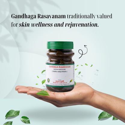 Gandhaga Rasayanam – Traditional Siddha Herbal Formulation for Skin Wellness