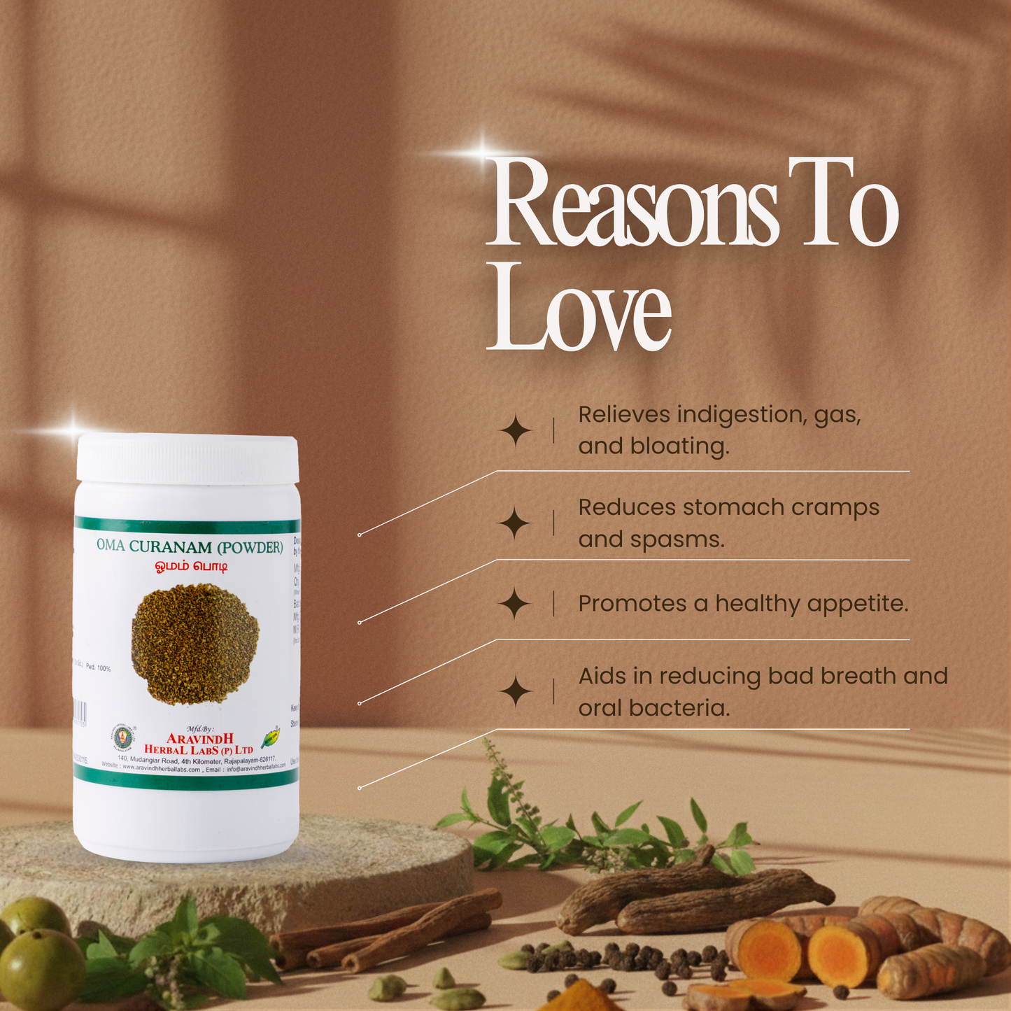 Ease Indigestion & Soothe Coughs: Omam Churnam (Podi)