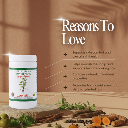 Enhance Your Natural Radiance with Organic Avuri Podi (Indigo Leaf Powder)