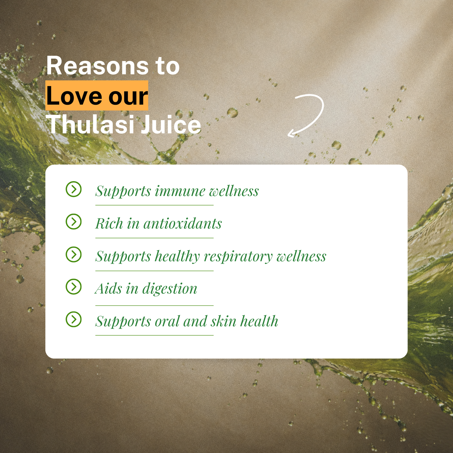 Thulasi Juice – Support Immune Wellness & Daily Balance with Siddha