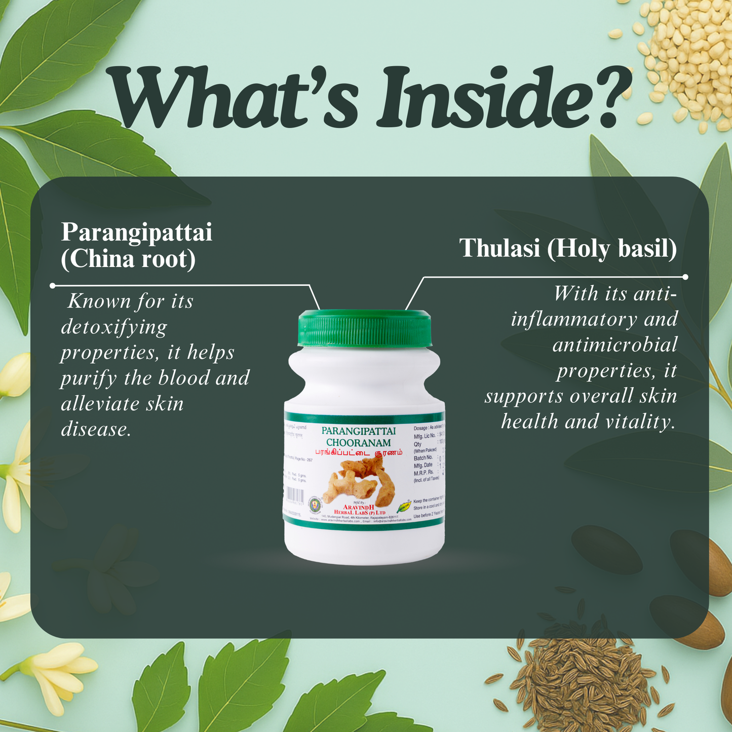 Parangipattai Choornam: Traditional Siddha Herbal Blend for Skin Wellness