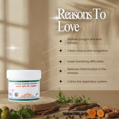 Swasa Kudori: Traditional Siddha Support for Cough & Respiratory Wellness