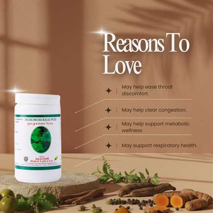 Breathe Easy with Musumusukkai Podi: Natural Support for Respiratory Comfort