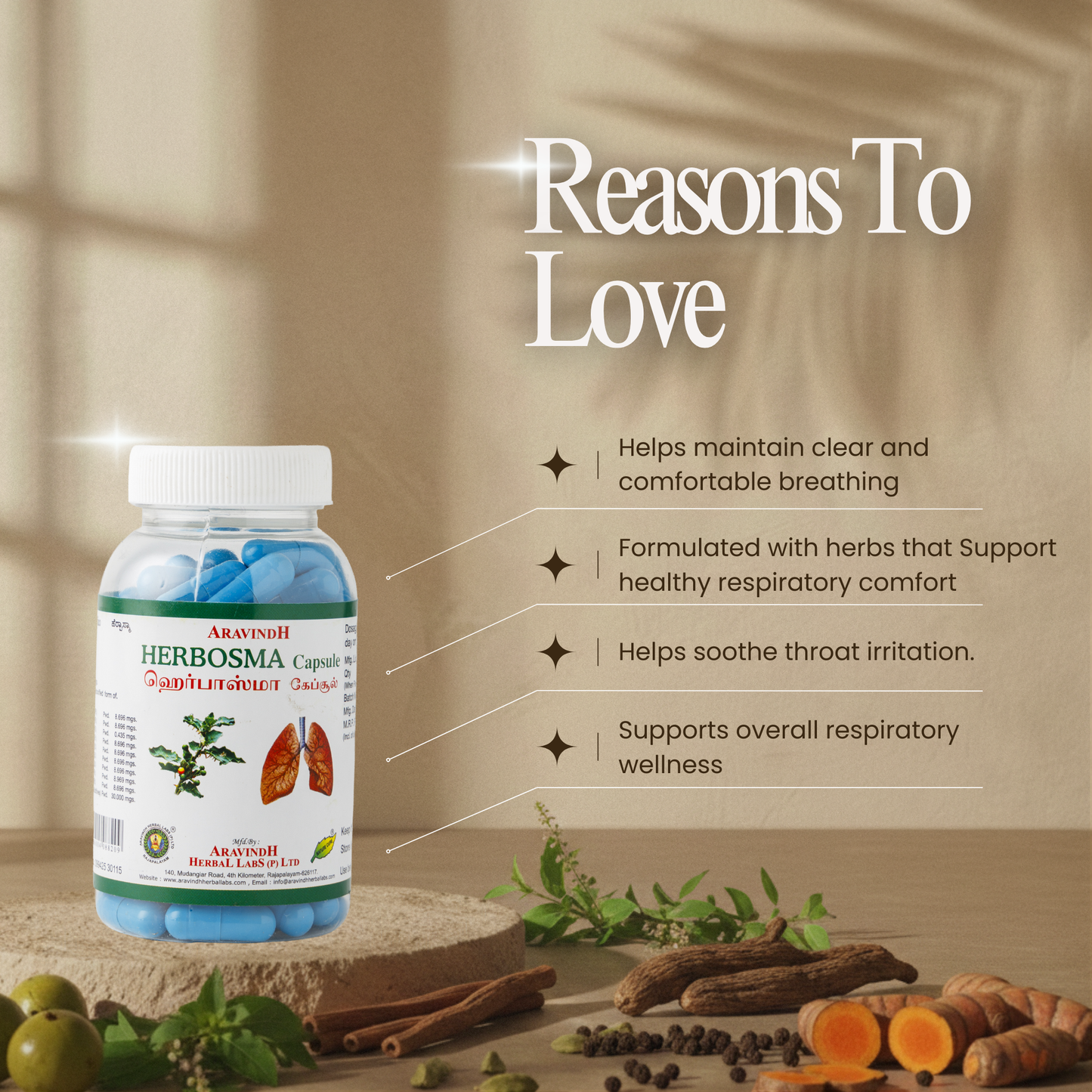 Herbosma Capsules – Natural Siddha Support for Respiratory Comfort